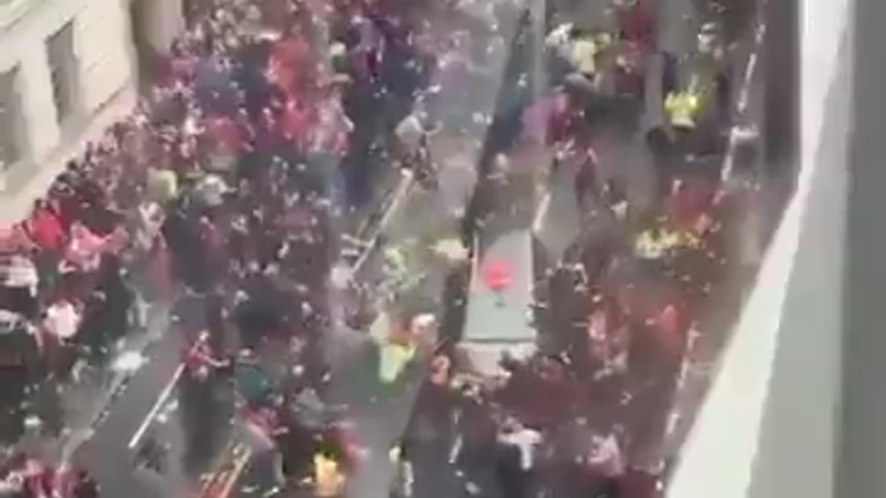 BREAKING: Driver intentionally rams into a crowd in Liverpool, England, hitting pedestrians