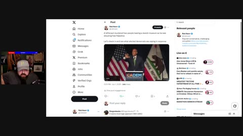 Cory Booker anti semitic salute; then terror attack in name of free Palestine 6-1-25