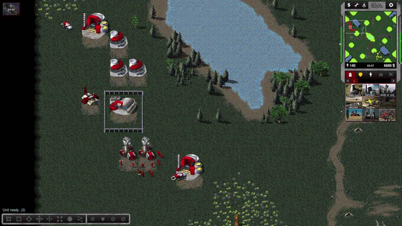 OpenRA - Tiberian Dawn NOD Vs GDI 1v1 Hal 9001 AI Short Match