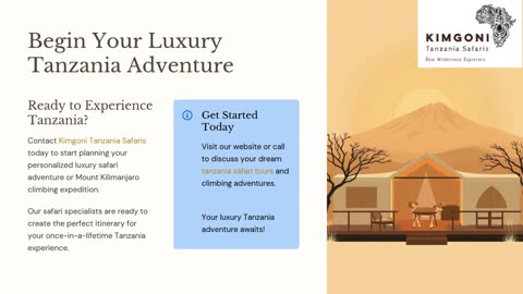 Kimgoni Tanzania Safaris: Elevating Your Safari Experience to Luxury