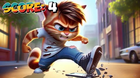 “Cat Gets Mission: Smash All Phones! 😱💥 | Funny Cartoon