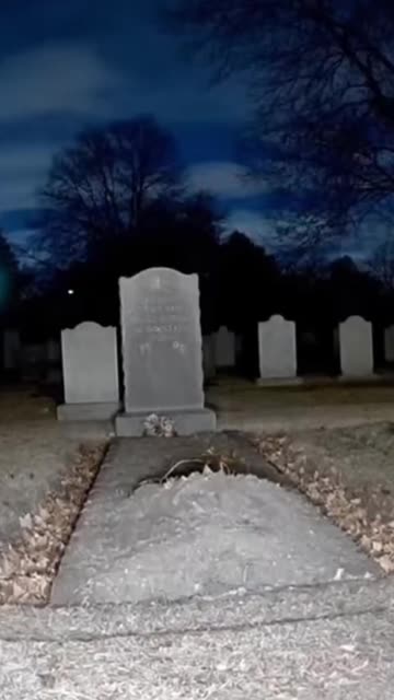 CCTV footage captures a grave in a cemetery moving strangely