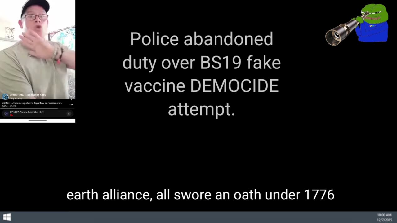 Police abandoned duty over BS19 fake vaccine DEMOCIDE attempt.