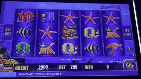 Lightning Link * Magic Pearl. 3 Bonus Rounds! 3 Hand Pays! Up To $250 Bets!