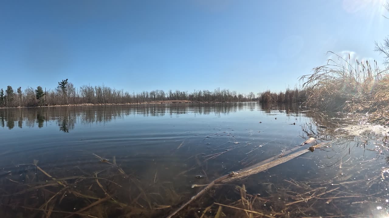 Walking to the small lake