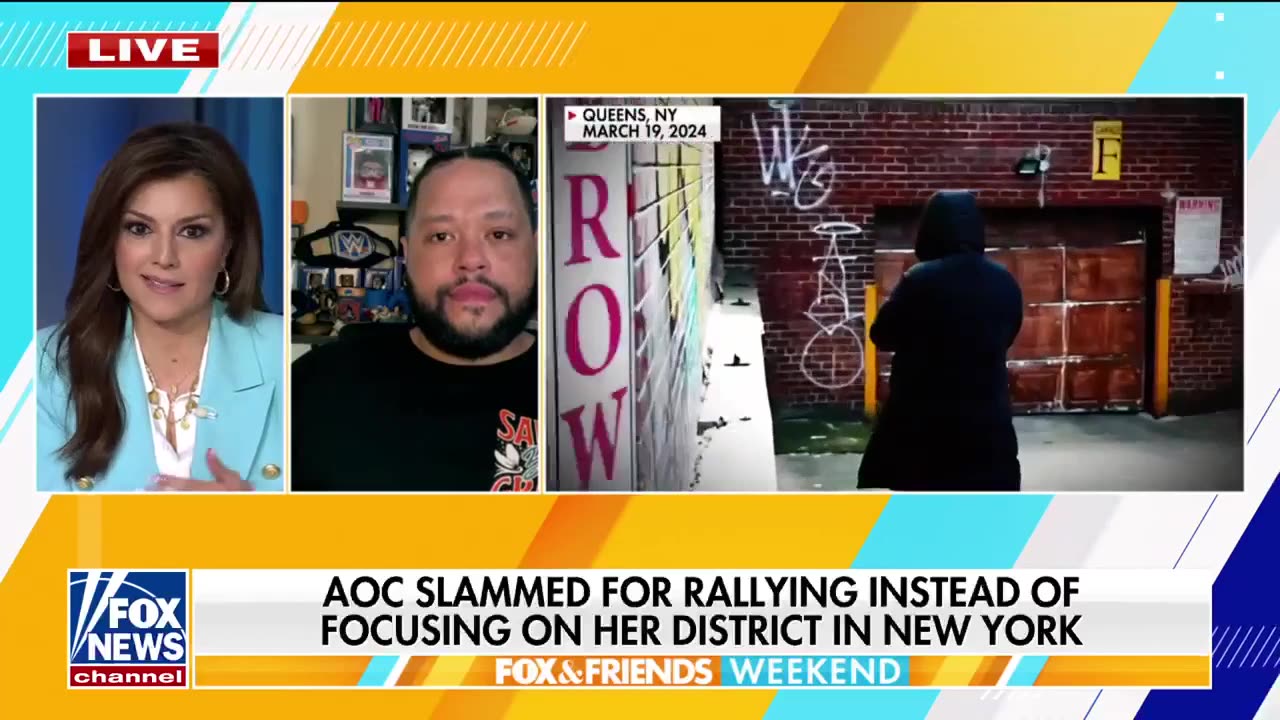 AOC slammed for rallying as her community 'is going under'
