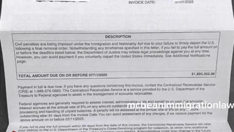 DHS Has Begun Sending Out Notices to Illegal Aliens Informing Them They Owe $1.8 Million Dollars