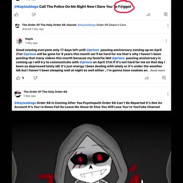 Child molester threatens me then deletes his posts