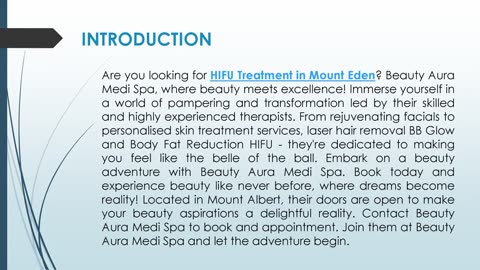 Are you looking for HIFU Treatment in Mount Eden?