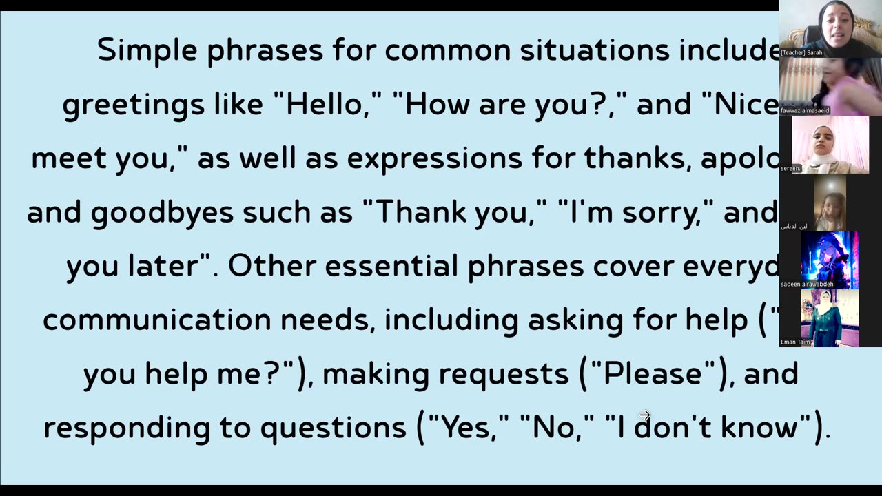 simple phrases