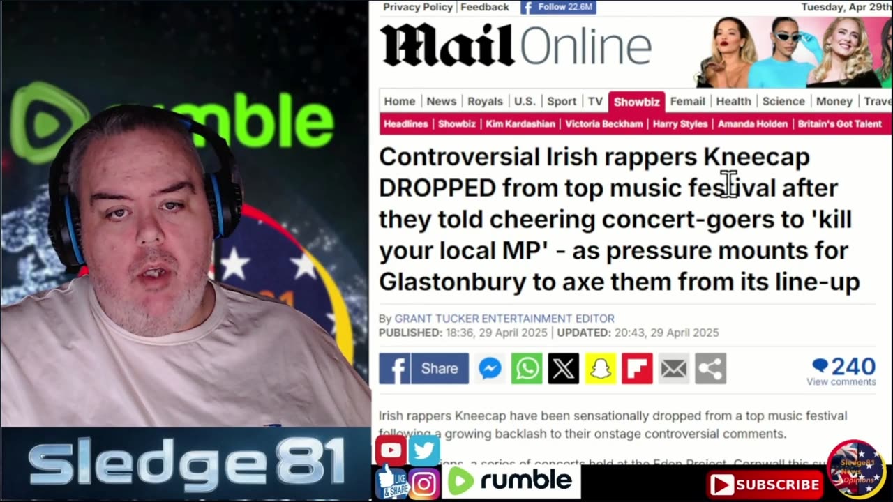 Irish rappers Kneecap dropped for saying d*l*te local MPs