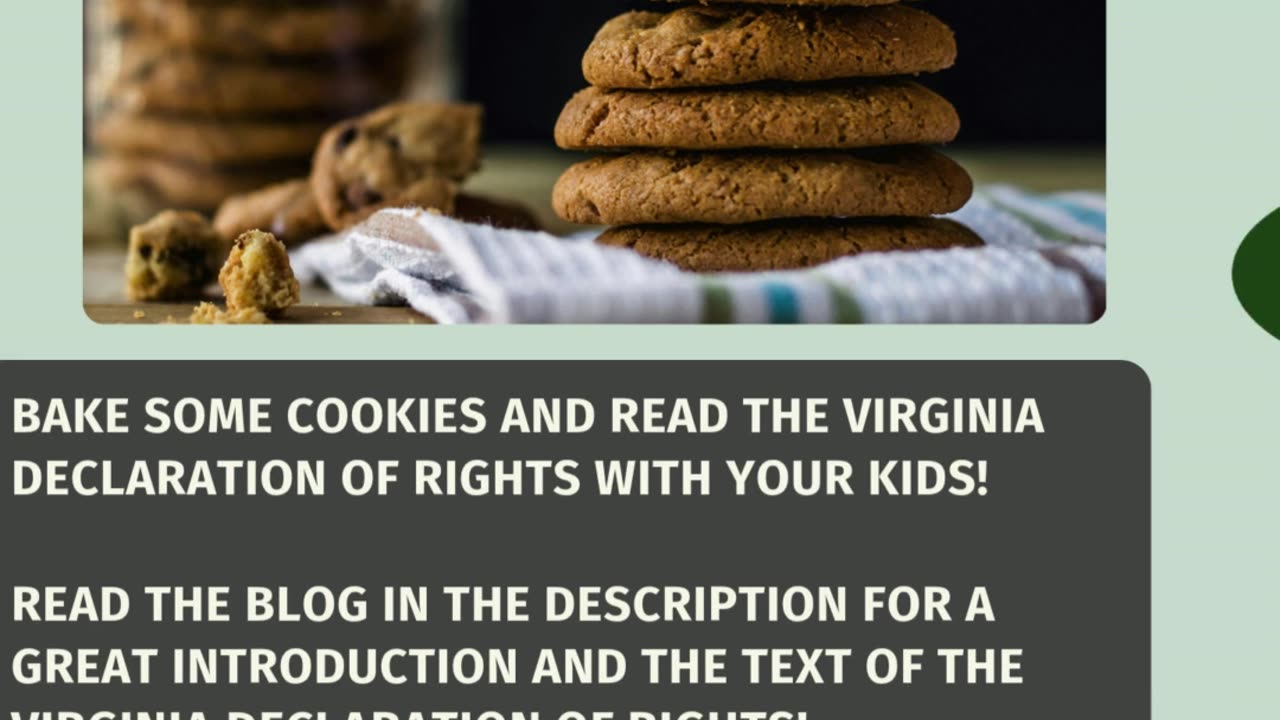 Timeout With COS Moms! Bake Some Cookies With the Virginia Declaration of Rights