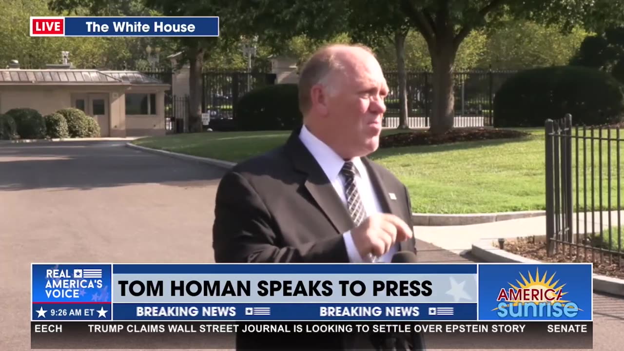HOMAN SPEAKS TO PRESS