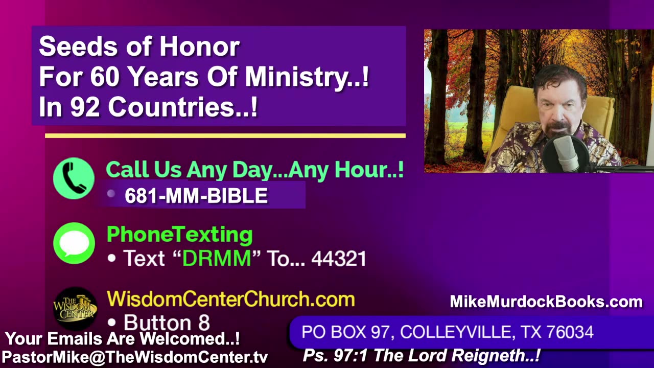 Thurs Nov. 13 - Bible Wisdom With Mike Murdock..!!