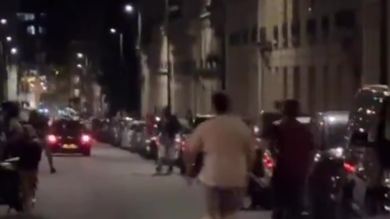 Migrants running over people in paris