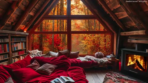 Cozy Rain Sounds in a Wooden Cabin