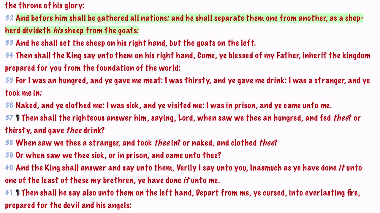 Matthew 25 rightly divided