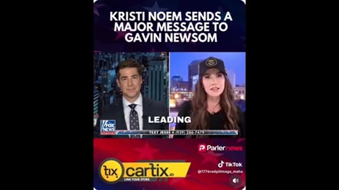 Kristi Noem on Newsome and Cali fraud ..