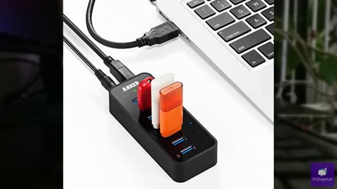 Anker Powered USB Hub for Laptop, 7 Ports USB 3.0 Data Hub, with 36W Power Adapt