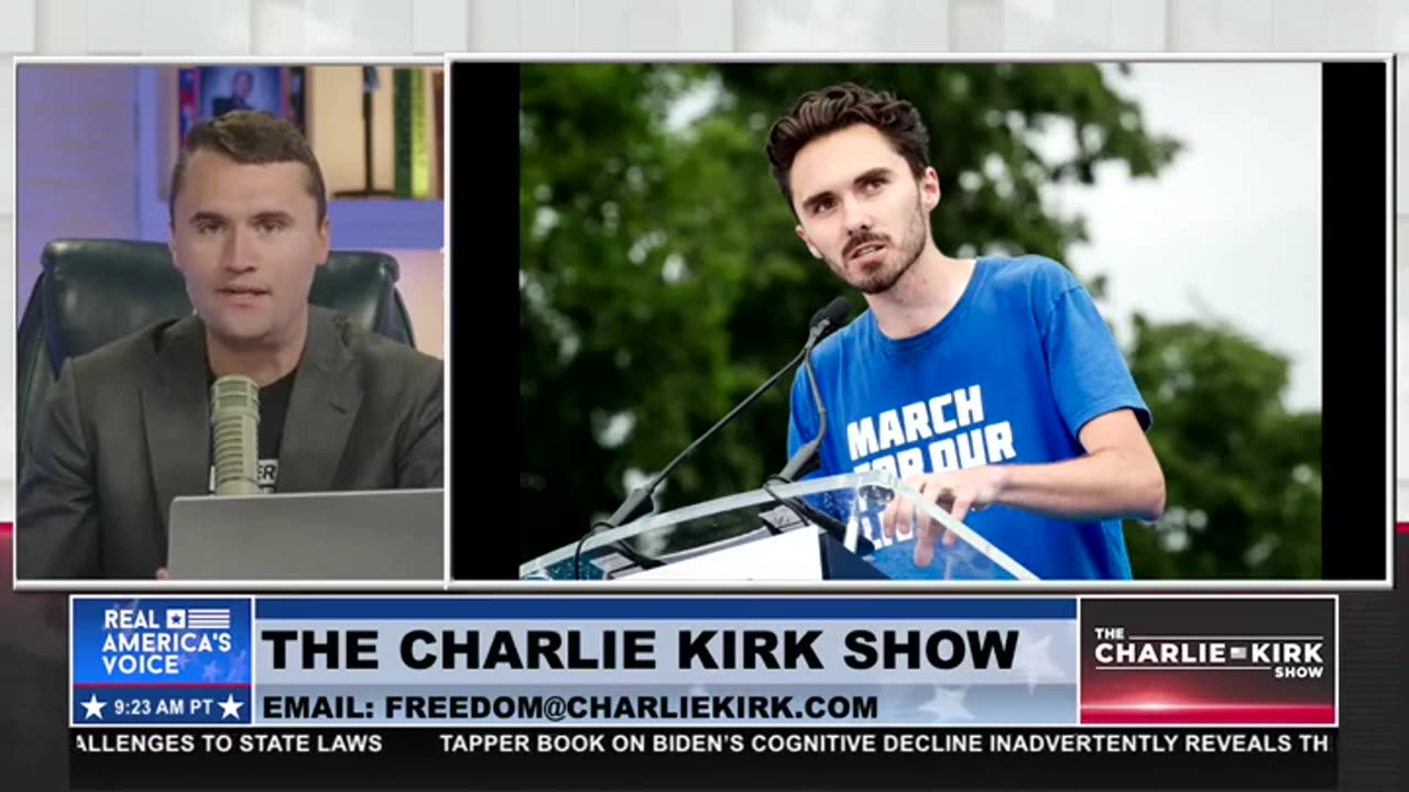 Charlie Kirk Roasts David Hogg As 'Compliant Little Beta' For Gushing Over Jasmine Crockett