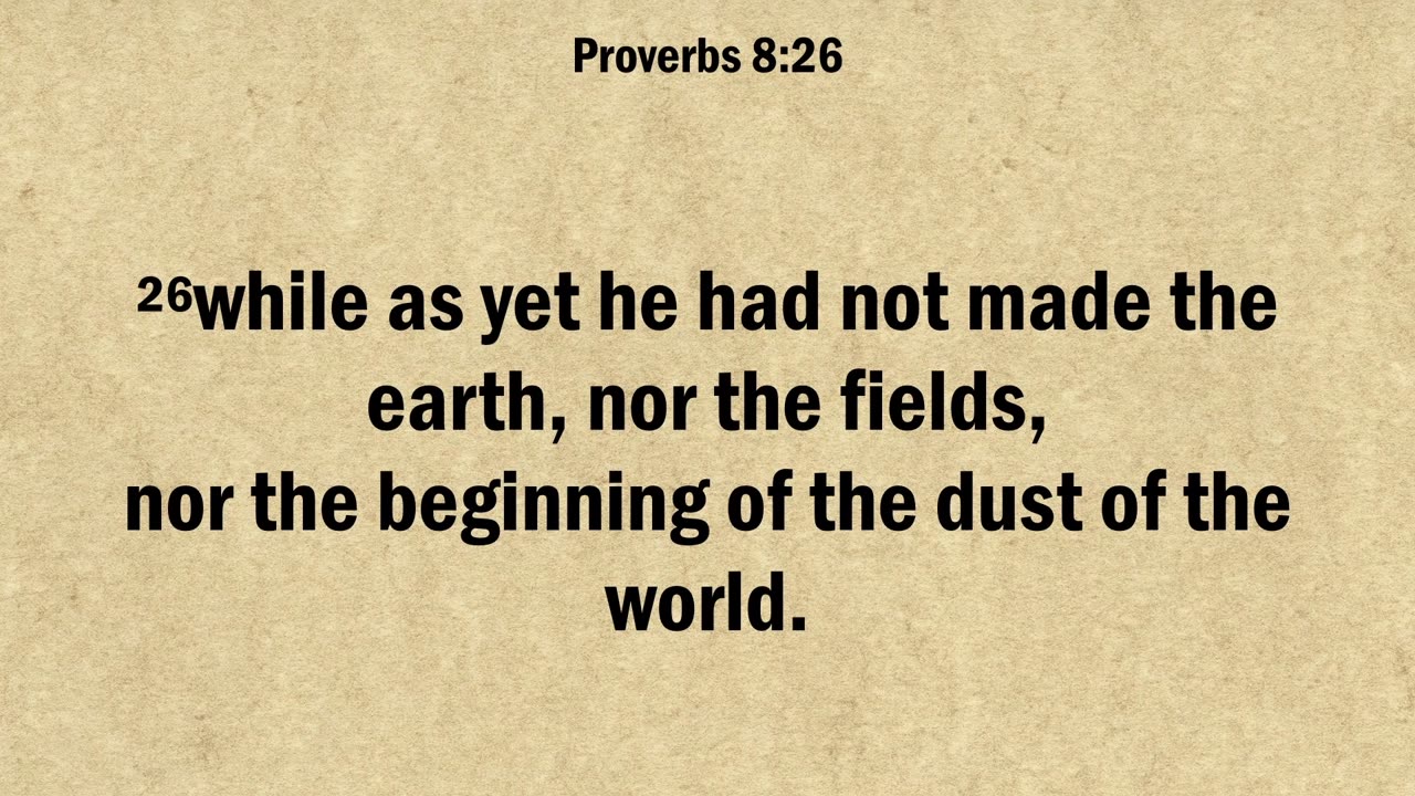 Proverbs 8