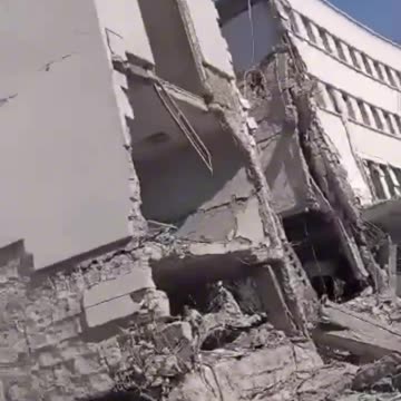 The updated looks of the Syrian defense ministry building in Damascus