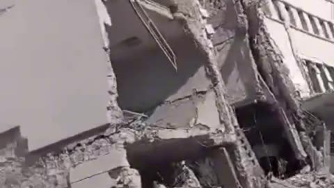 The updated looks of the Syrian defense ministry building in Damascus