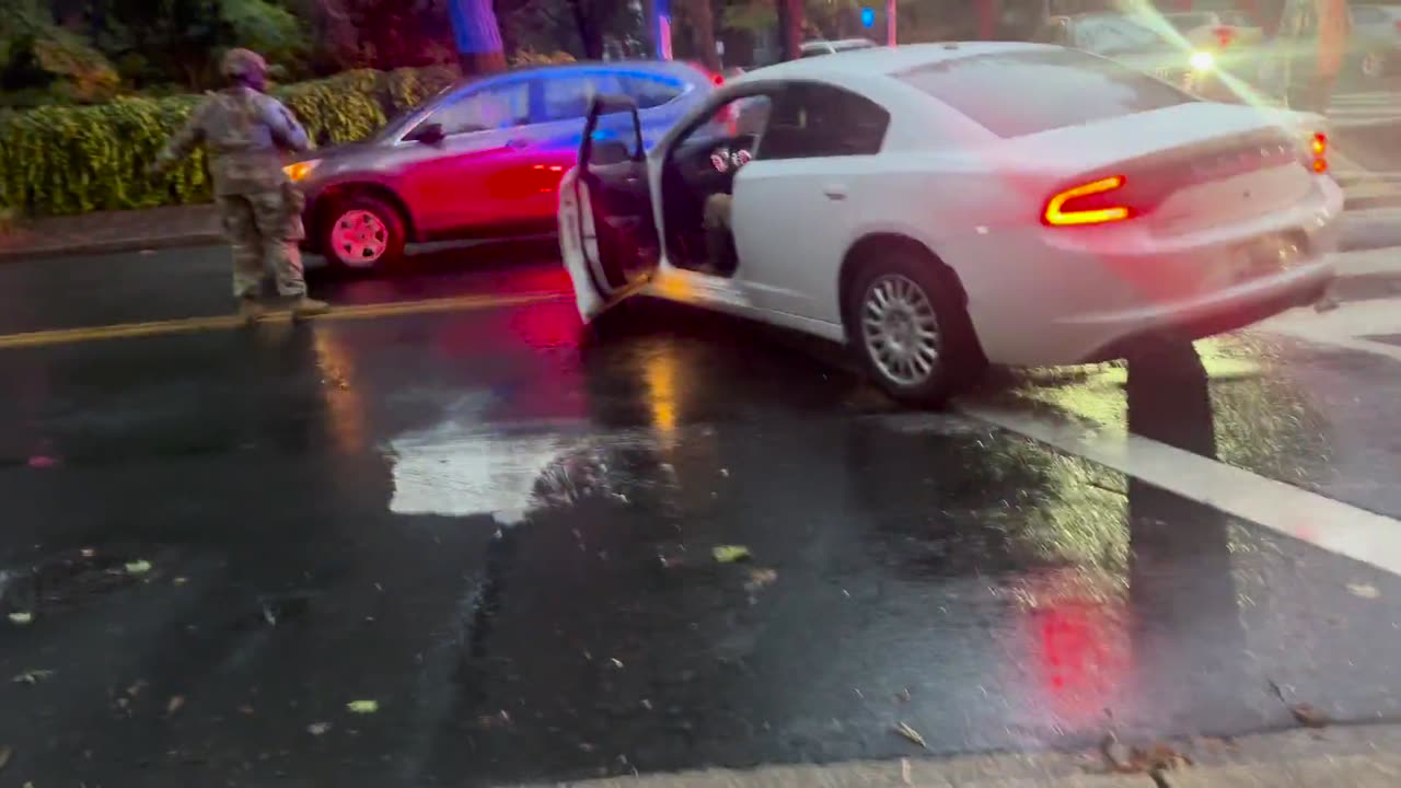 National Guard truck T-bones DC driver in early morning crash requiring jaws of life