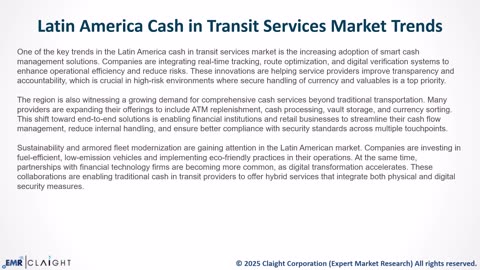 Latin America Cash in Transit Services Market Size and Industry Report | 2034
