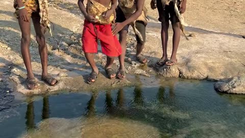 Hadzabe Tribe Cooking Eggs