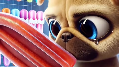 Frenchie with a BIG Heart ❤ Shares a Giant Popsicle with All His Friends!