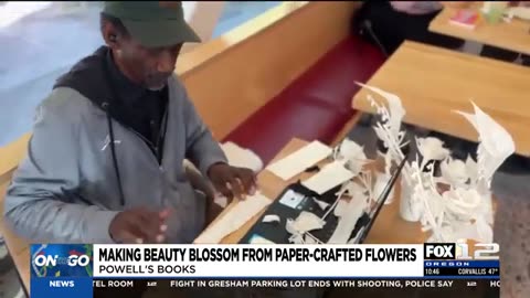 ‘Portland Flower Guy’ turns paper napkins into works of art