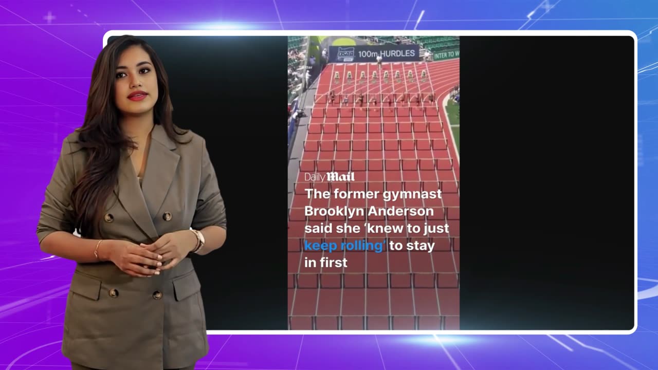 HS track star ROLLS to finish line after stumbling over final hurdle