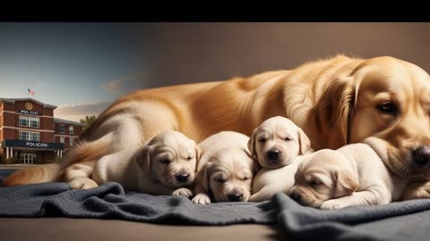 Puppies Rescue Police! Brave Dogs Save Mom From Monster