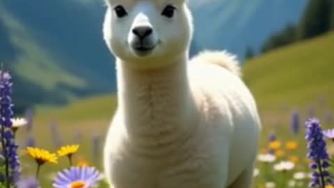 Alpaca en Prado de Montaña