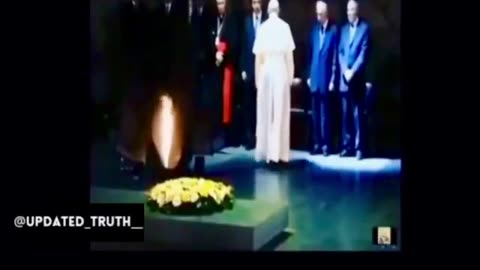 The Satanic Pope Francis kisses the hands of Rothschild, Rockefeller and Kissinger