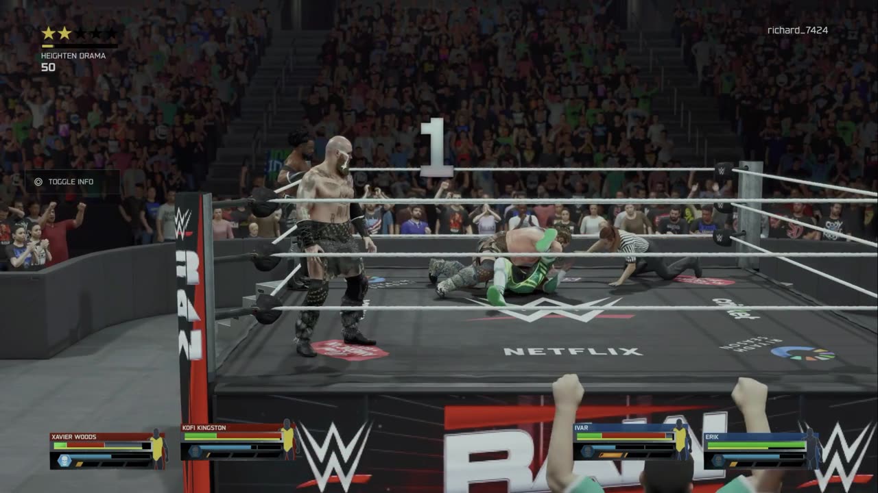wwe 2k25 317 universe Kofi Kingston and Xavier Woods VS Erik and Ivar