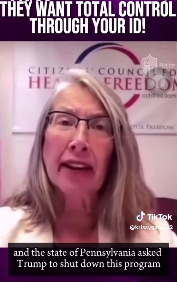 THEY WANT TOTAL CONTROL THROUGH YOUR ID!