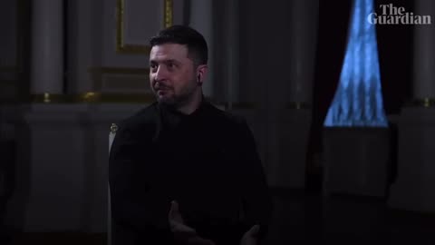 Electricity goes out during Zelensky's interview with The Guardian.