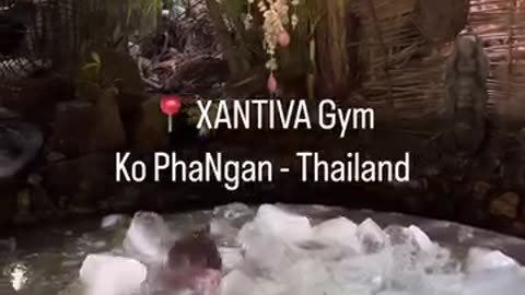 Would you be game to try this ice bath ?