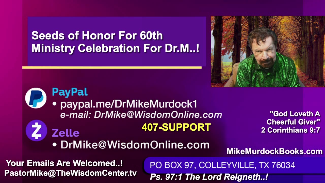 Fri. July 11 - Favor Friday With Mike Murdock..!!!