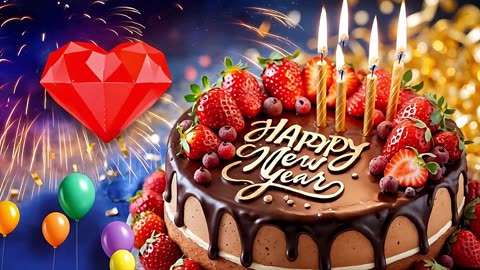 Beautiful and delicious Happy New Year cake