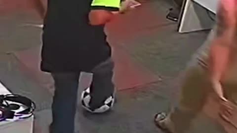 He was HYPED when he realised the CCTV had caught it! 😂