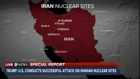 President Trump announces attack on Iranian nuclear sites
