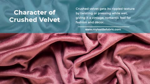 Crushed vs Panne Velvet: Understanding the Look, Feel & Usage