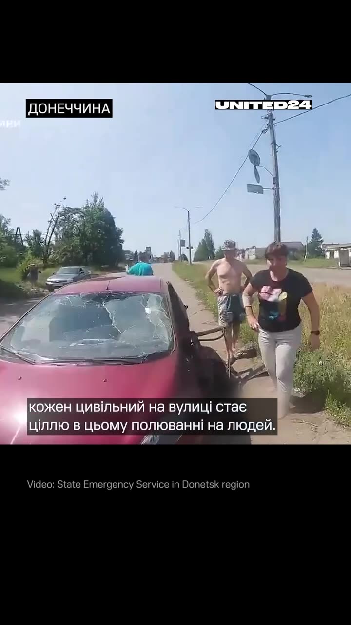 🇺🇦❗️Zelensky: Russia is hunting civilians all along the front line. Killing people.
