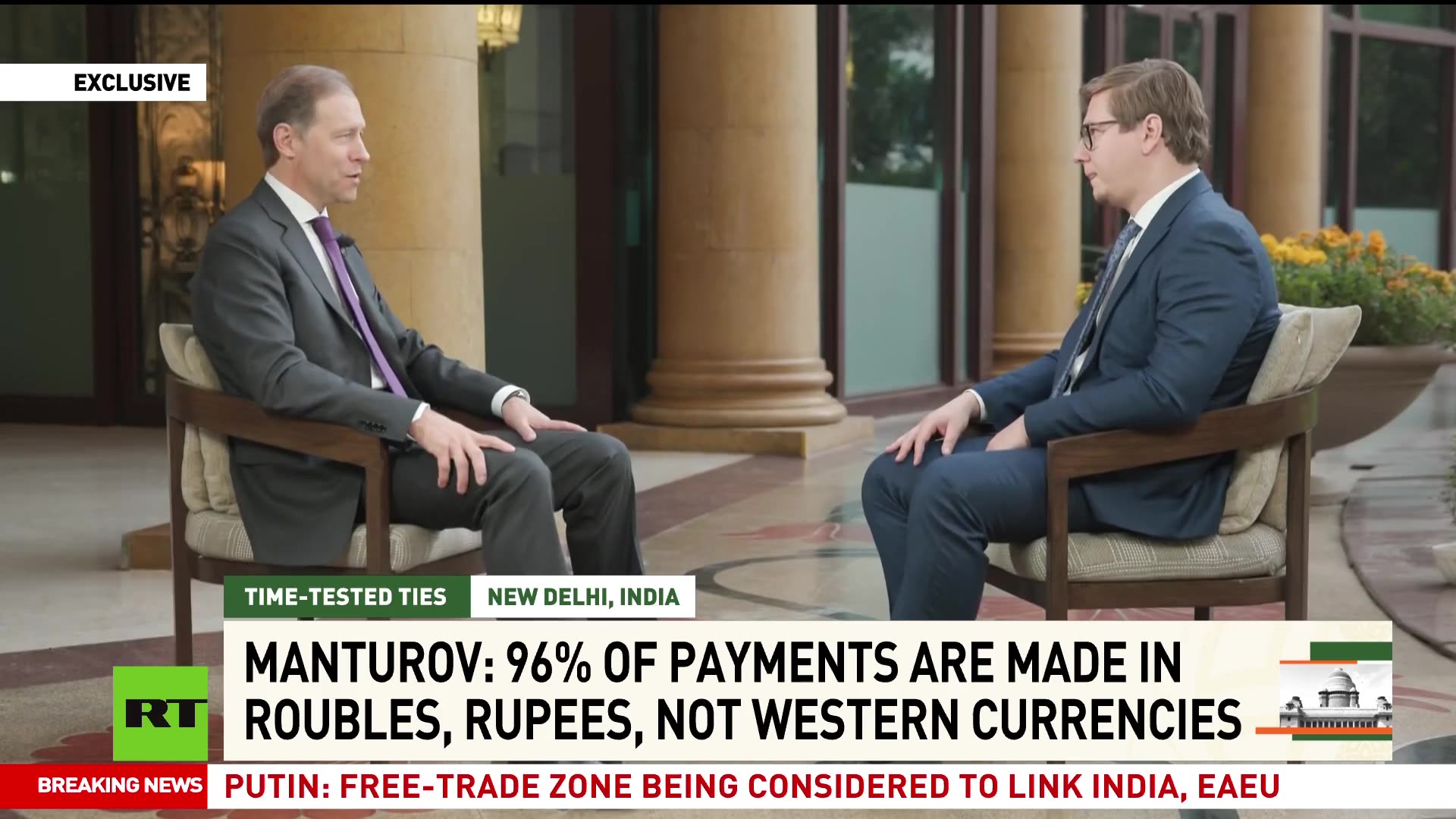 Russia and India plan stations on the same orbit — Denis Manturov | RT EXCLUSIVE