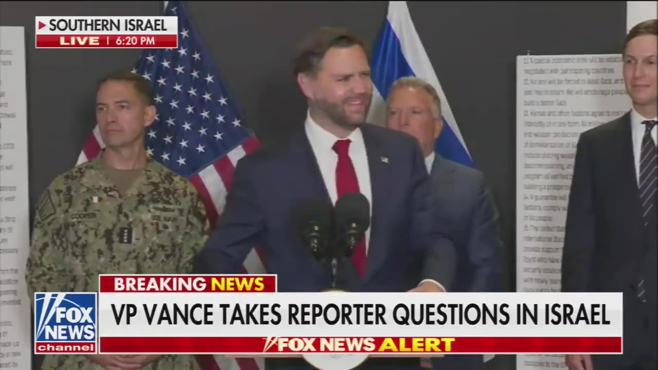 JD Vance Defers To Jared Kushner On Question About Israel/Gaza Ceasefire