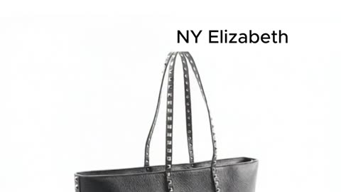 Valentino Rockstud Leather Shoulder Tote Bag