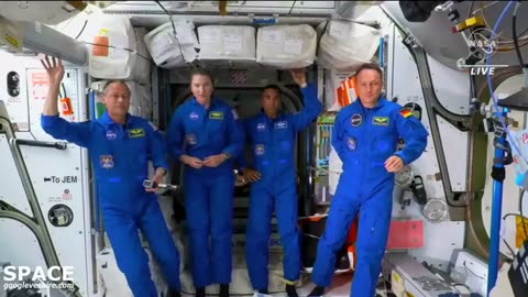NASA's SpaceX Crew-3 mission - WELCOMING CEREMONY in the Space Station